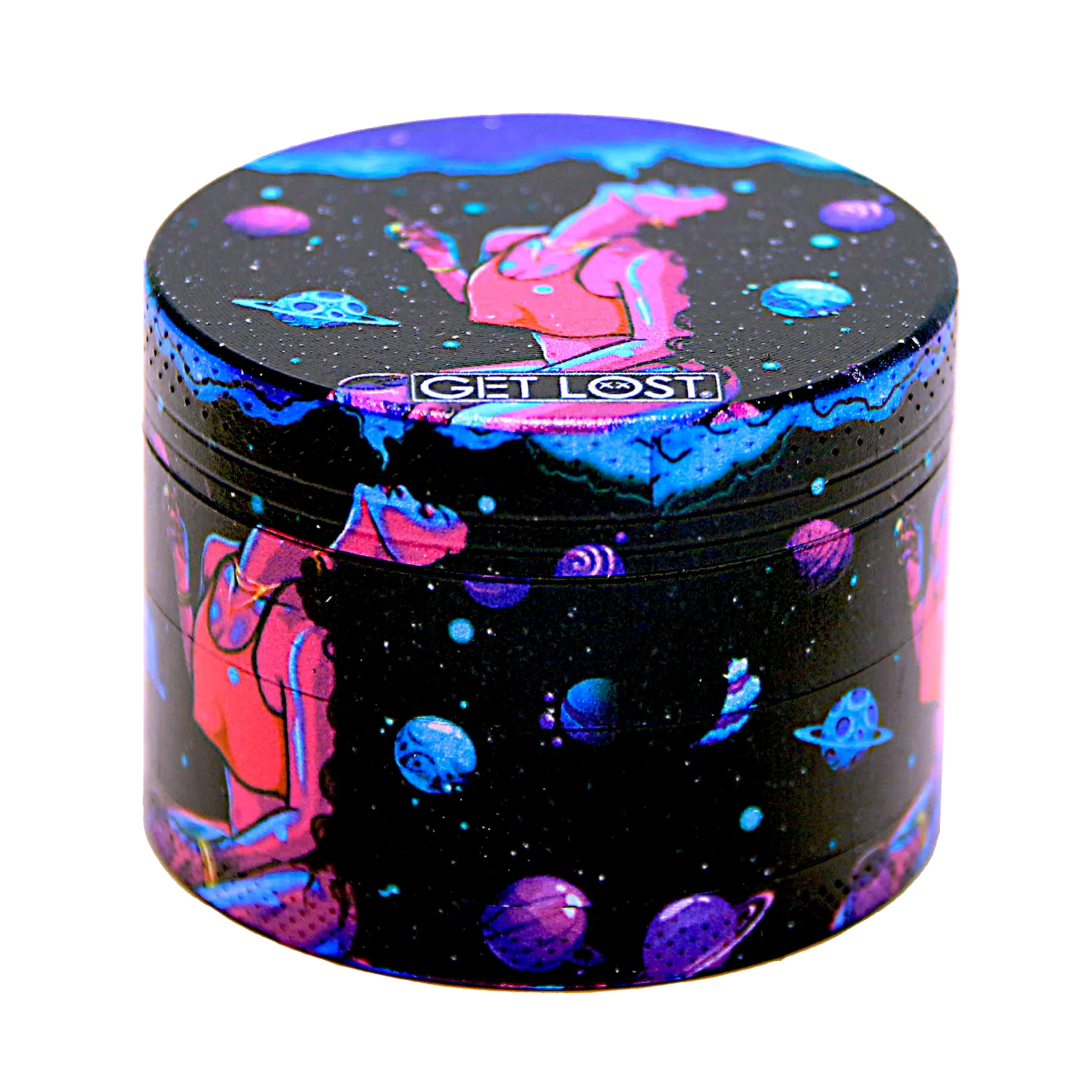 GG-50-005 - Get Lost Galaxy Grinders 4 Layers Full Print Herb Grinders – 50mm (12 Count) Set 05 - Image 9