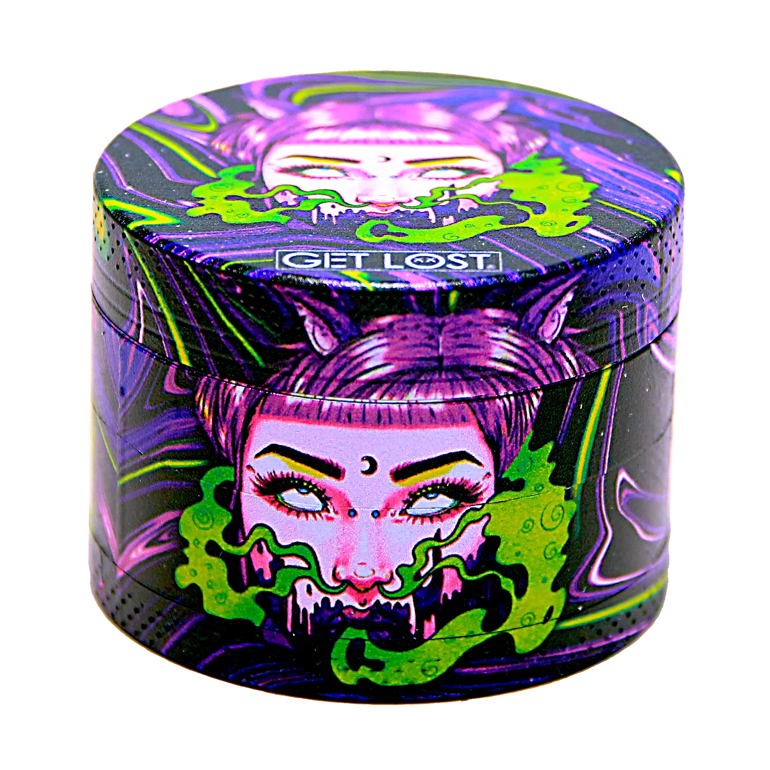 GG-50-005 - Get Lost Galaxy Grinders 4 Layers Full Print Herb Grinders – 50mm (12 Count) Set 05 - Image 19
