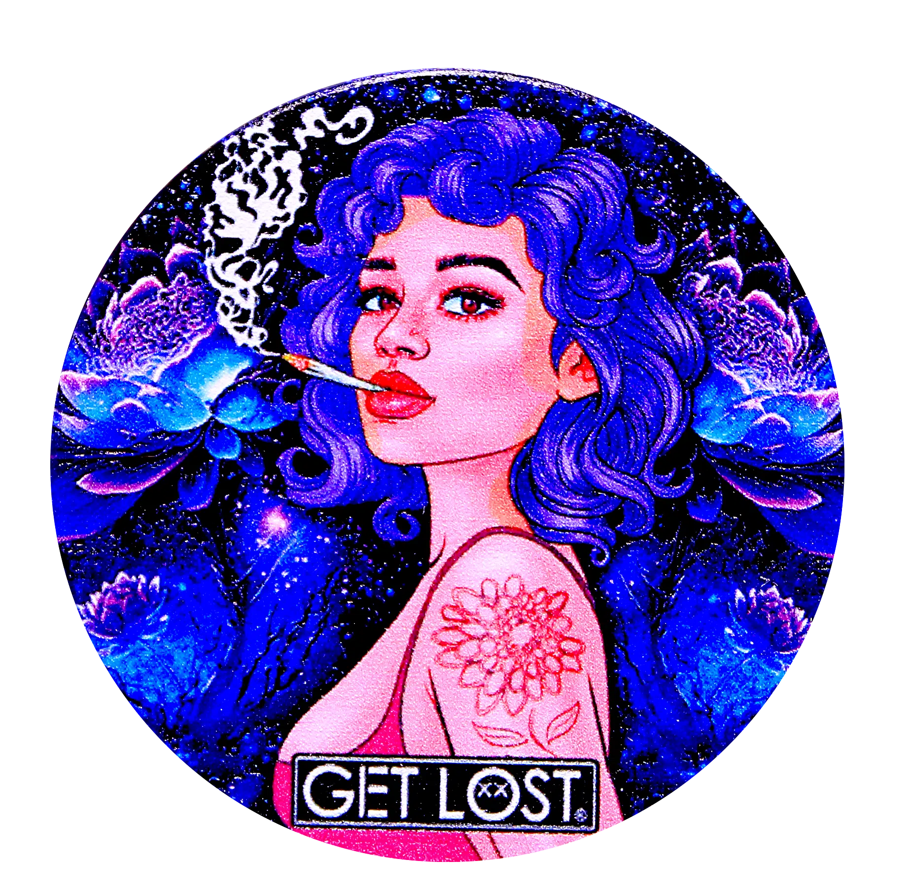 GG-50-006 - Get Lost Galaxy Grinders 4 Layers Full Print Herb Grinders – 50mm (12 Count) Set 06 - Image 10