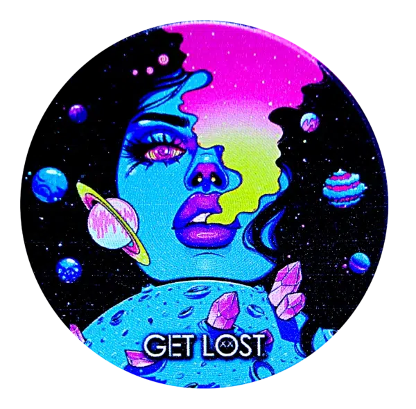 GG-50-007 - Get Lost Galaxy Grinders 4 Layers Full Print Herb Grinders – 50mm (12 Count) Set 07 - Image 16