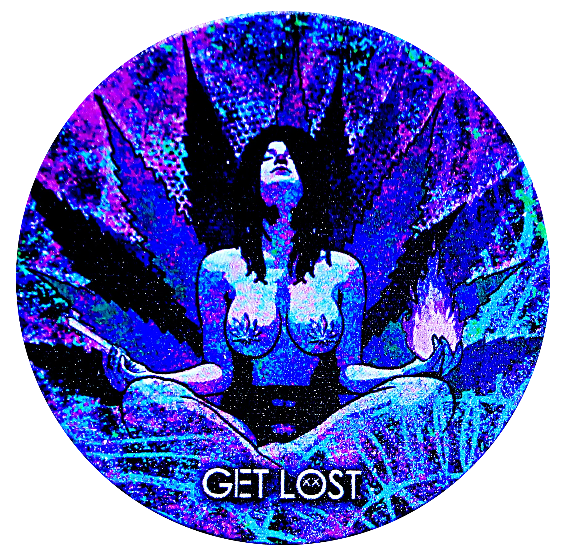 GG-50-009 - Get Lost Galaxy Grinders 4 Layers Full Print Herb Grinders – 50mm (12 Count) Set 09 - Image 9