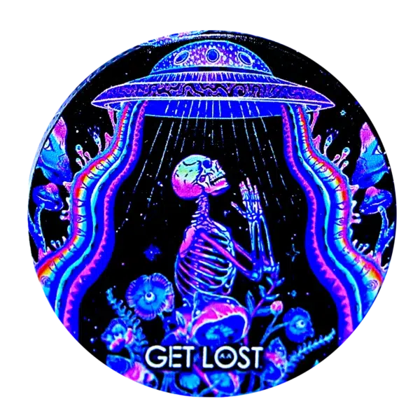 GG-50-010 - Get Lost Galaxy Grinders 4 Layers Full Print Herb Grinders – 50mm (12 Count) Set 10 - Image 9