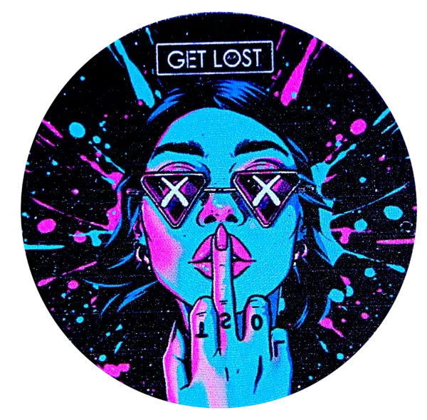 GG-50-010 - Get Lost Galaxy Grinders 4 Layers Full Print Herb Grinders – 50mm (12 Count) Set 10 - Image 17