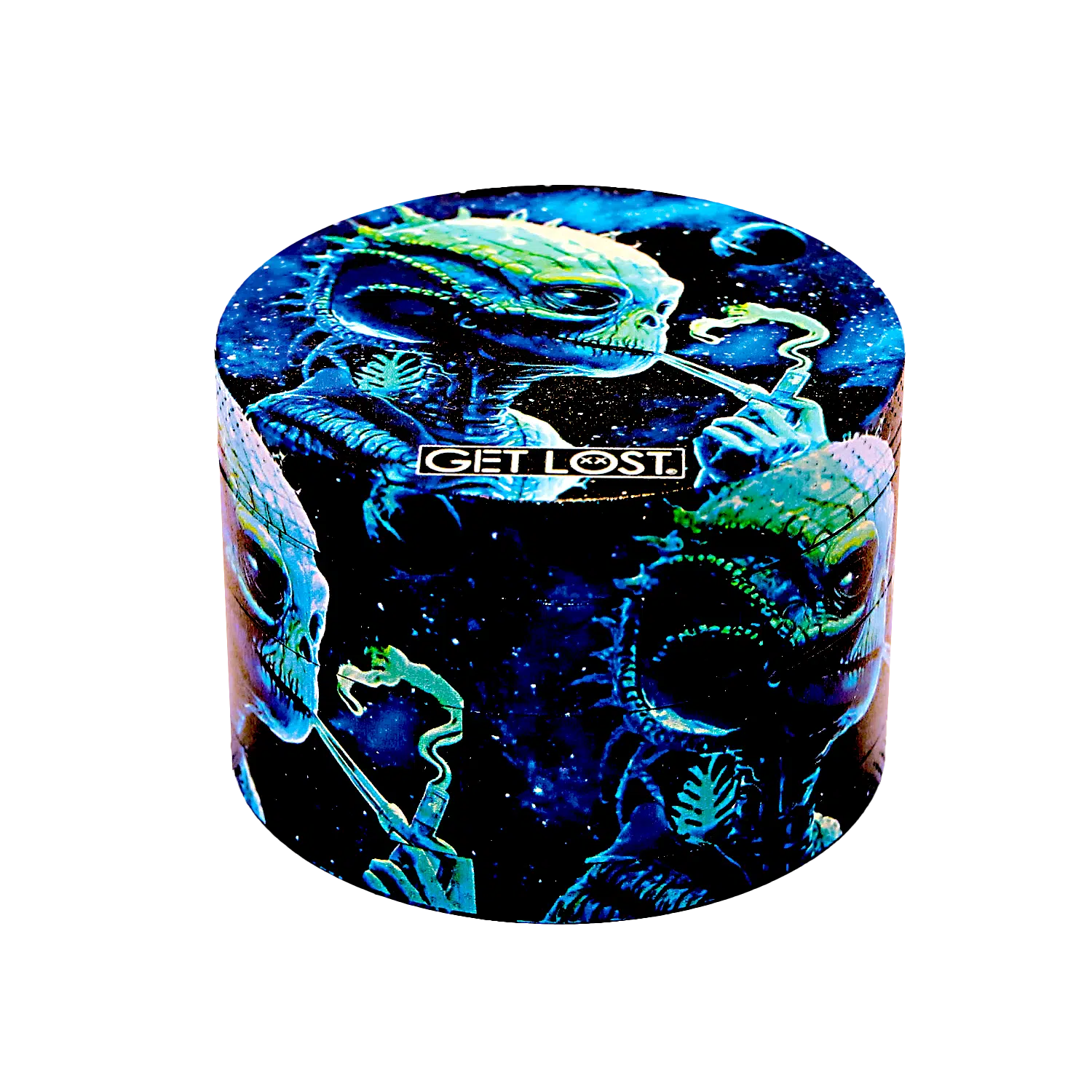 GG-63-001 - Get Lost Galaxy Grinders 4 Layers Full Print Herb Grinders – 63mm (6 Count) Set 01 - Image 15