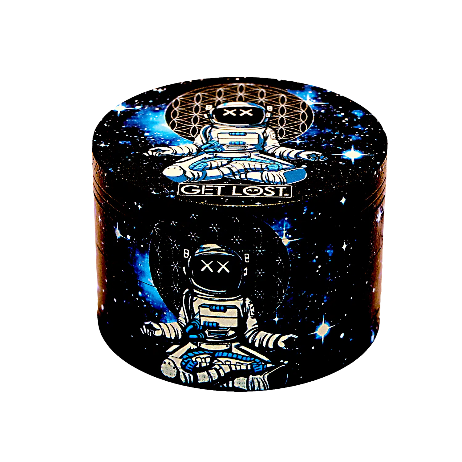 GG-63-001 - Get Lost Galaxy Grinders 4 Layers Full Print Herb Grinders – 63mm (6 Count) Set 01 - Image 5