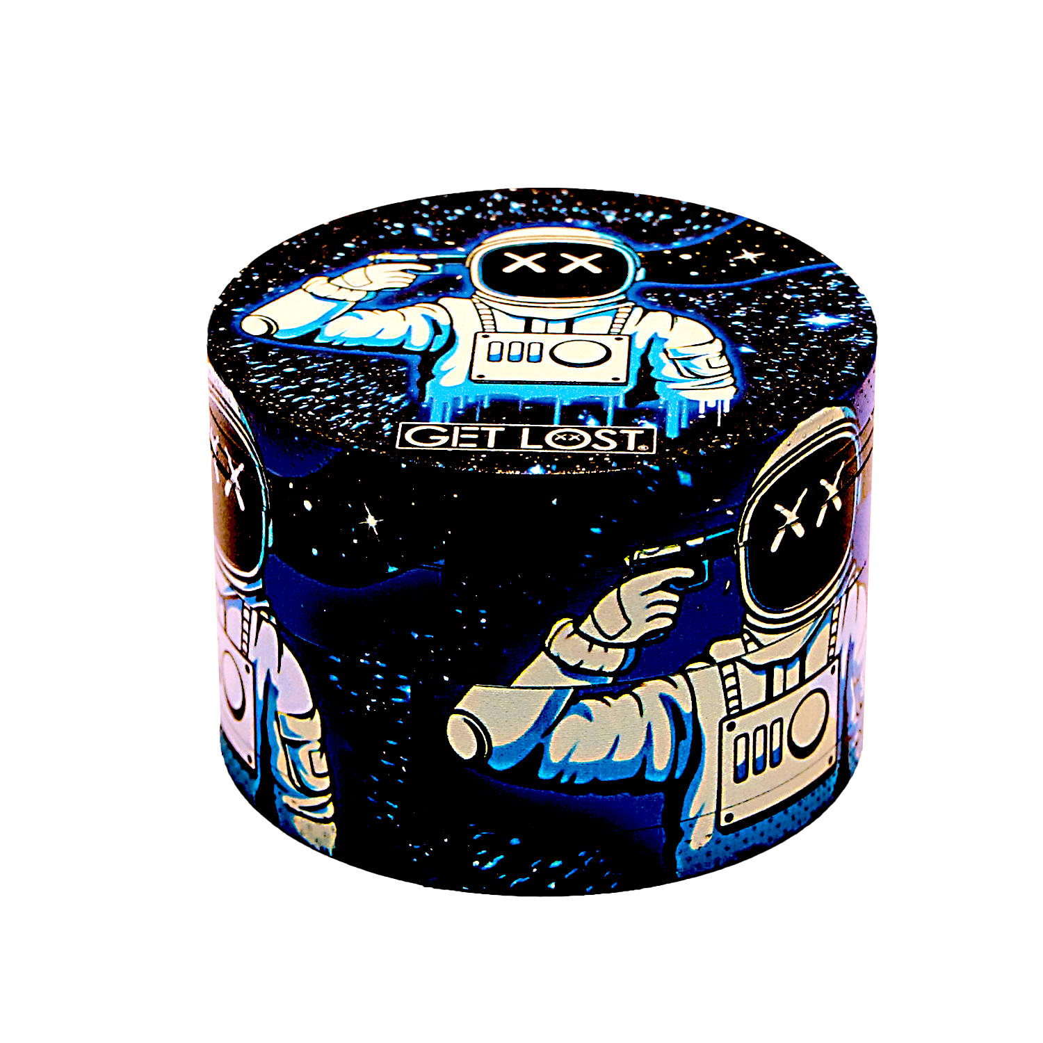 GG-63-001 - Get Lost Galaxy Grinders 4 Layers Full Print Herb Grinders – 63mm (6 Count) Set 01 - Image 7