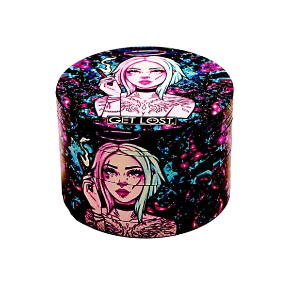 GG-63-006 - Get Lost Galaxy Grinders 4 Layers Full Print Herb Grinders – 63mm (6 Count) Set 06 - Image 10