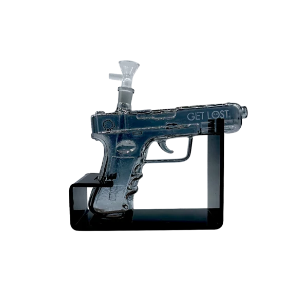 Get Lost - Auto Pistol Glass Water Pipe Kit (Clear Black) - Image 4