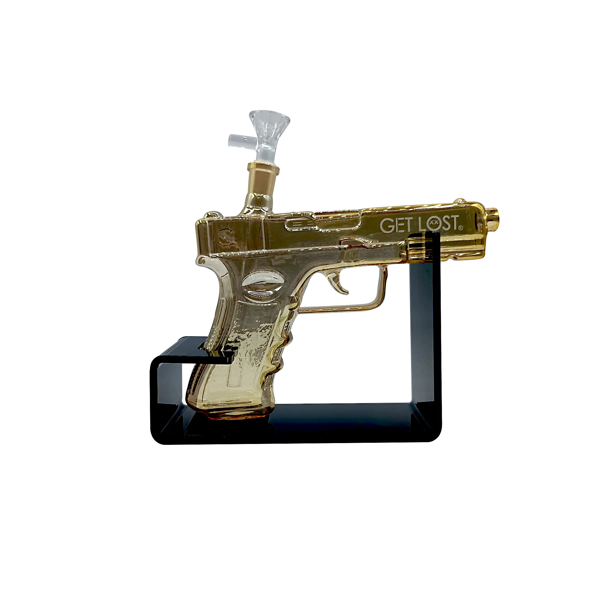 Get Lost - Auto Pistol Glass Water Pipe Kit (Gold) - Image 3