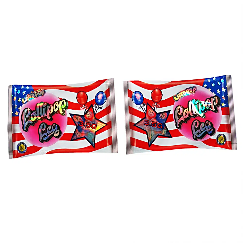 3.5g Shaped Mylar Bag – Premium Smell-Proof Flower Packaging – Latopop Lollipop Leg (50 Count) JSMB-35G-024
