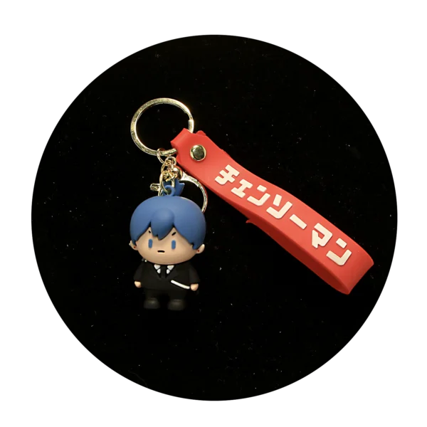 KSB-015 Anime - Chainsaw Man -  Aki Hayakawa - Keychain With Silicone Band