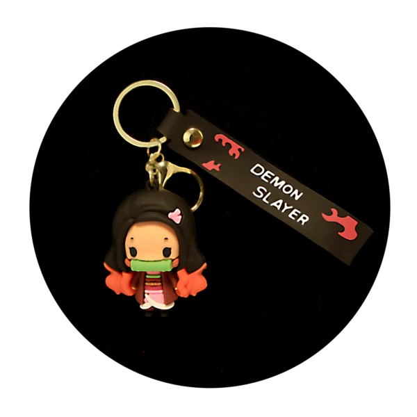KSB-034 Anime - Demon Slayer - Nezuko Kamado - Keychain With Silicone Band