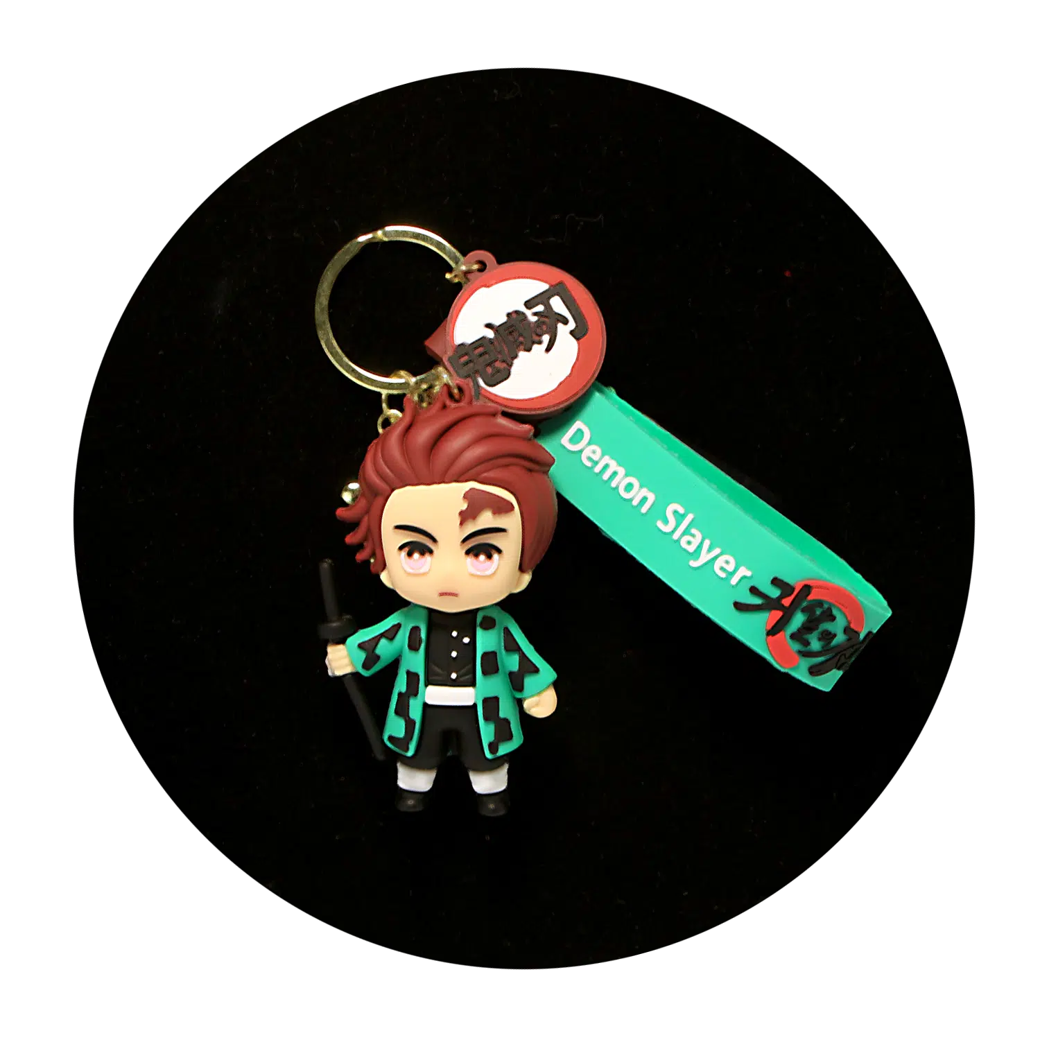 KSB-037 Anime – Demon Slayer – Tanjiro Kamado – Keychain With Silicone Band