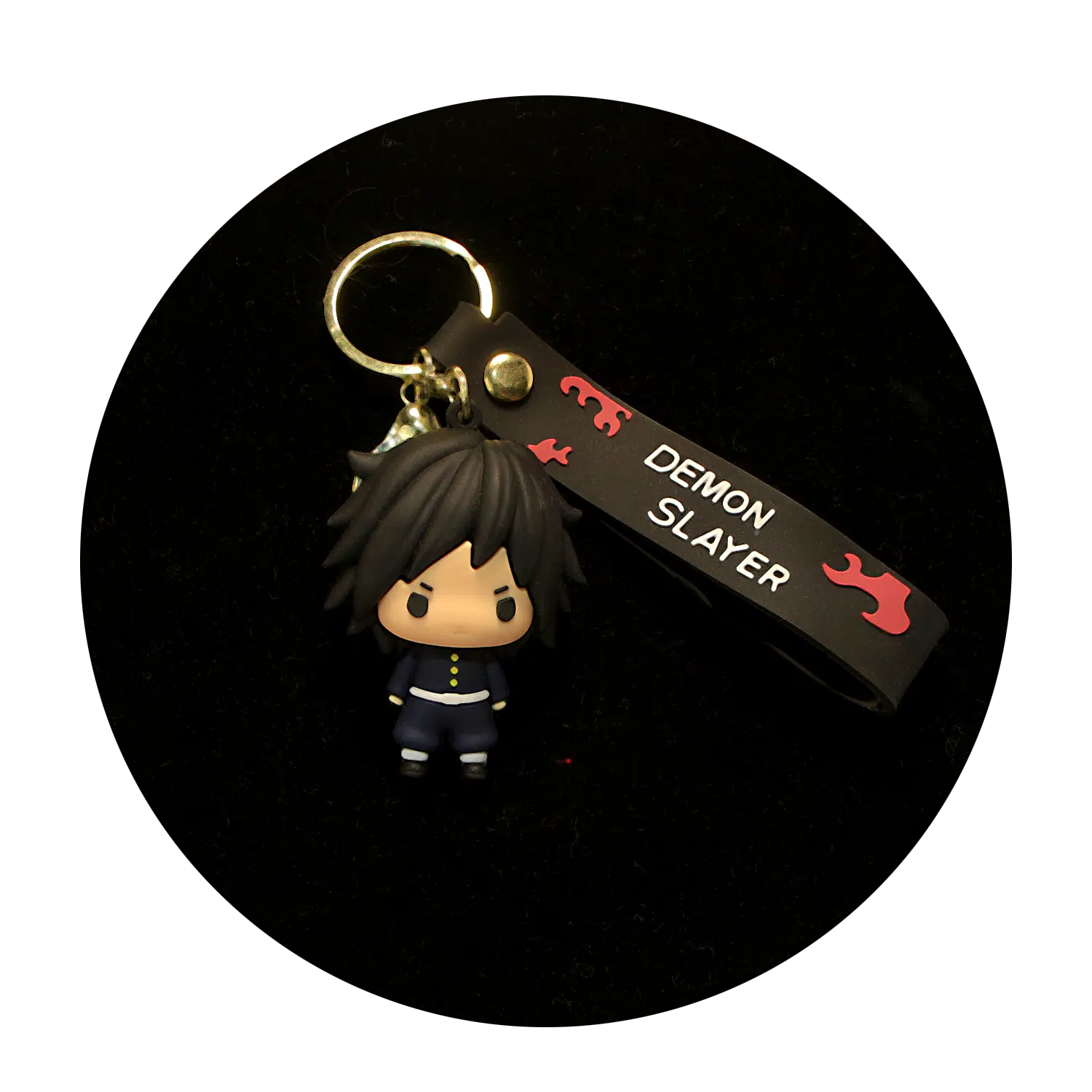 KSB-040 Anime – Demon Slayer – Giyu Tomioka – Keychain With Silicone Band