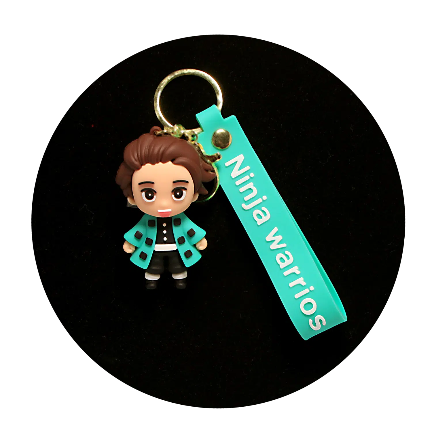 KSB-055 Anime – Ninja Warrior – Tanjiro Kamado Green – Keychain With Silicone Band