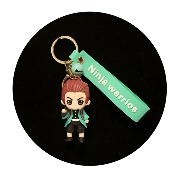 KSB-056 Anime - Ninja Warrior - Tanjiro Kamado - Keychain With Silicone Band