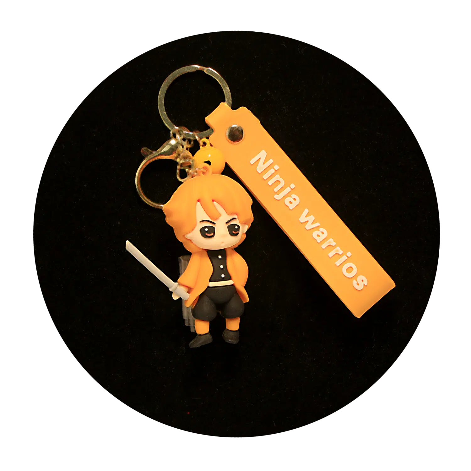 KSB-058 Anime – Ninja Warrior – Zenitsu Agatsuma – Keychain With Silicone Band