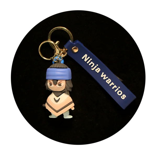 KSB-059 Anime - Ninja Warrior - Naruto Sasuke - Keychain With Silicone Band