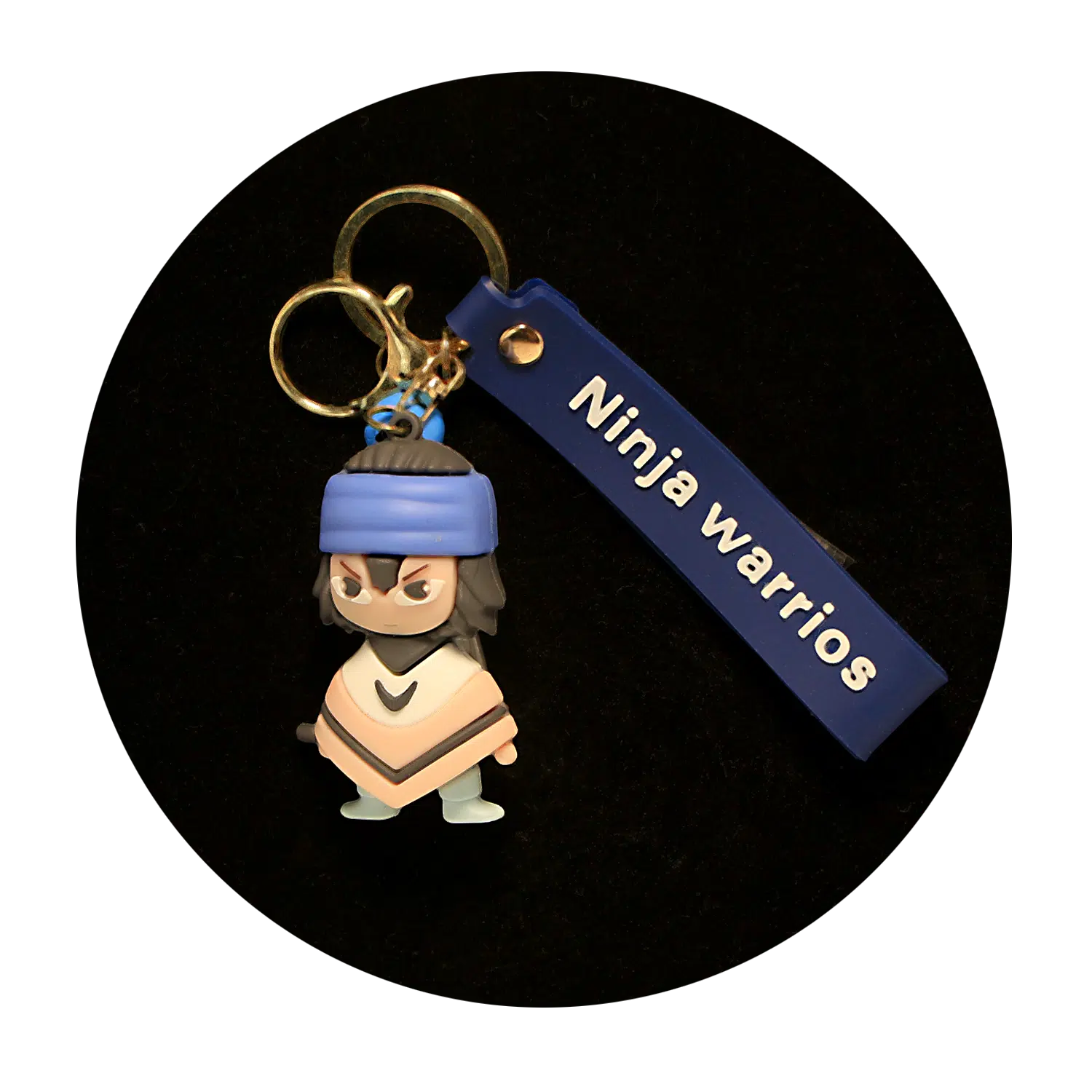 KSB-059 Anime – Ninja Warrior – Naruto Sasuke – Keychain With Silicone Band