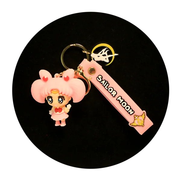 KSB-063 Anime - Sailor Moon Pink - Keychain With Silicone Band