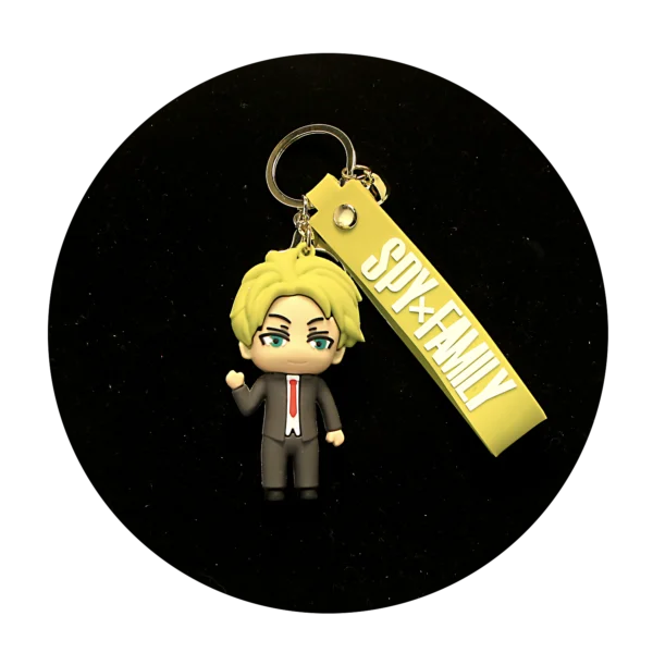KSB-066 Anime - Spy Family Loid Forger Grey - Keychain With Silicone Band