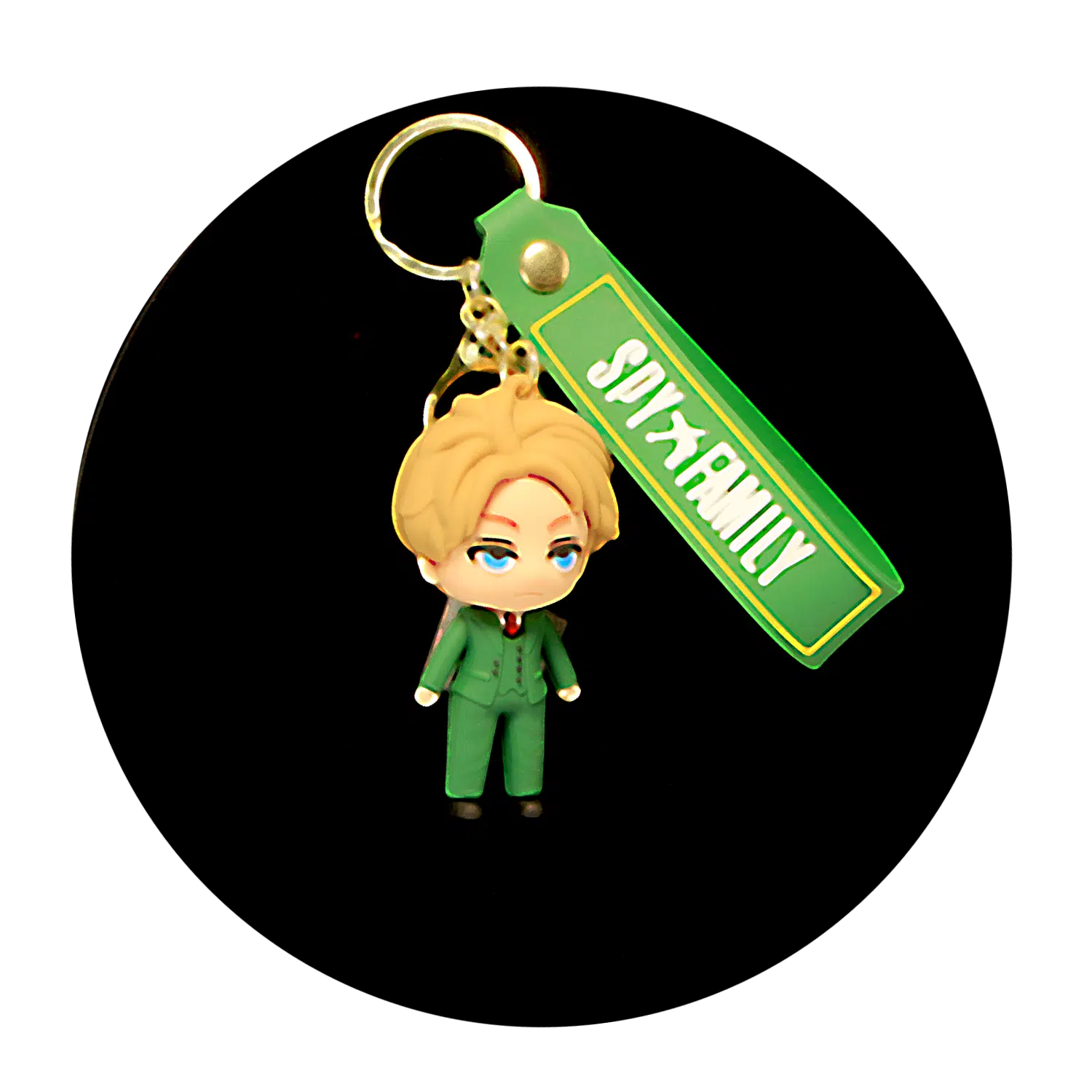 KSB-067 Anime – Spy Family Loid Forger Green – Keychain With Silicone Band