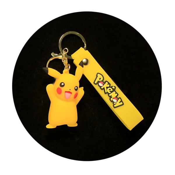 KSB-073 Anime - Pokemon - Pikachu 04 - Keychain With Silicone Band