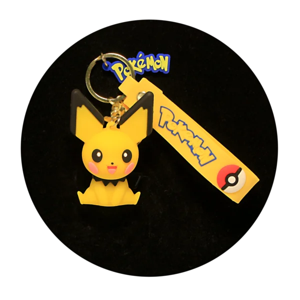 KSB-074 Anime - Pokemon - Pikachu 05 - Keychain With Silicone Band