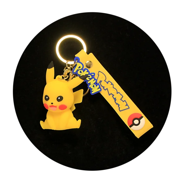 KSB-075 Anime - Pokemon - Pikachu 06 - Keychain With Silicone Band
