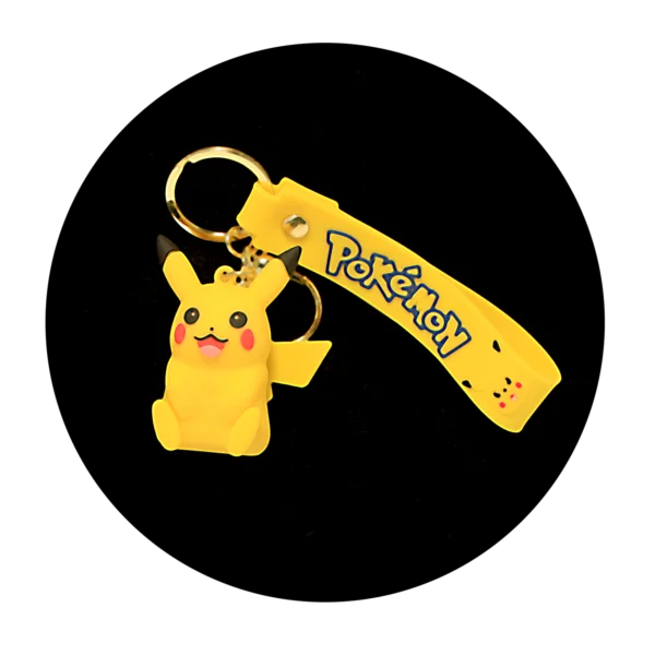 KSB-077 Anime - Pokemon - Pikachu 08 - Keychain With Silicone Band