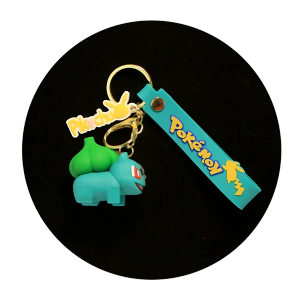 KSB-088 Anime - Pokemon - Bulbasaur Walking - Keychain With Silicone Band