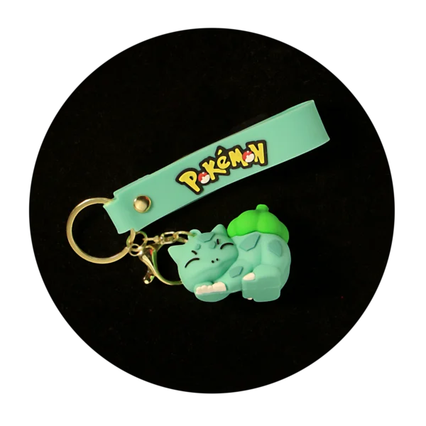 KSB-089 Anime - Pokemon - Bulbasaur - Keychain With Silicone Band