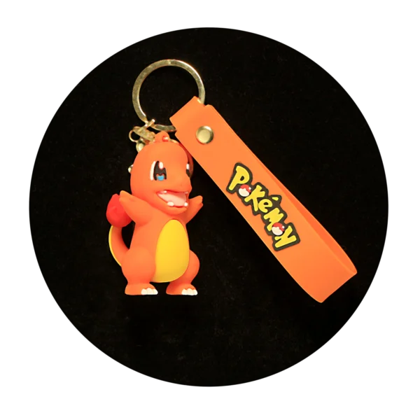KSB-090 Anime - Pokemon - Charmander - Keychain With Silicone Band