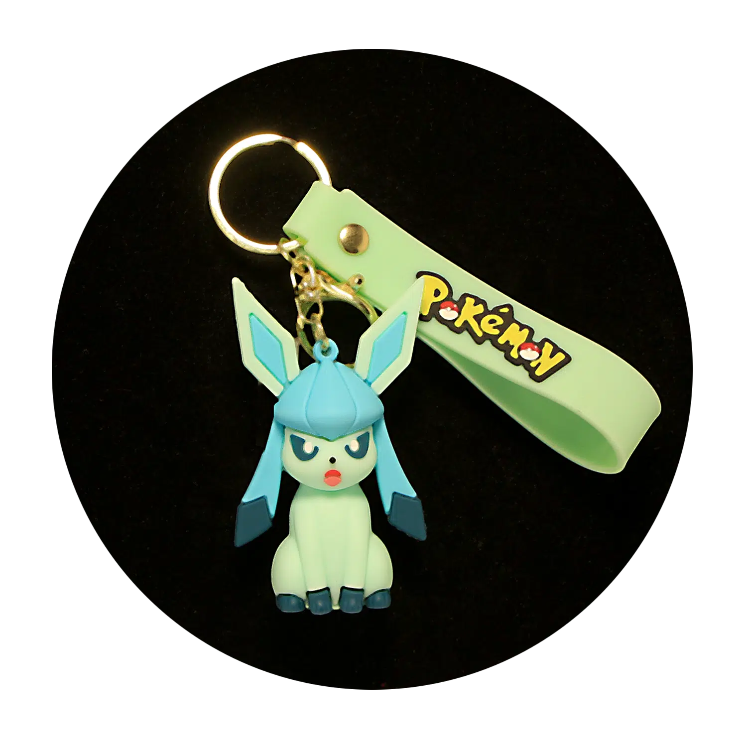 KSB-097 Anime – Pokemon – Glaceon – Keychain With Silicone Band