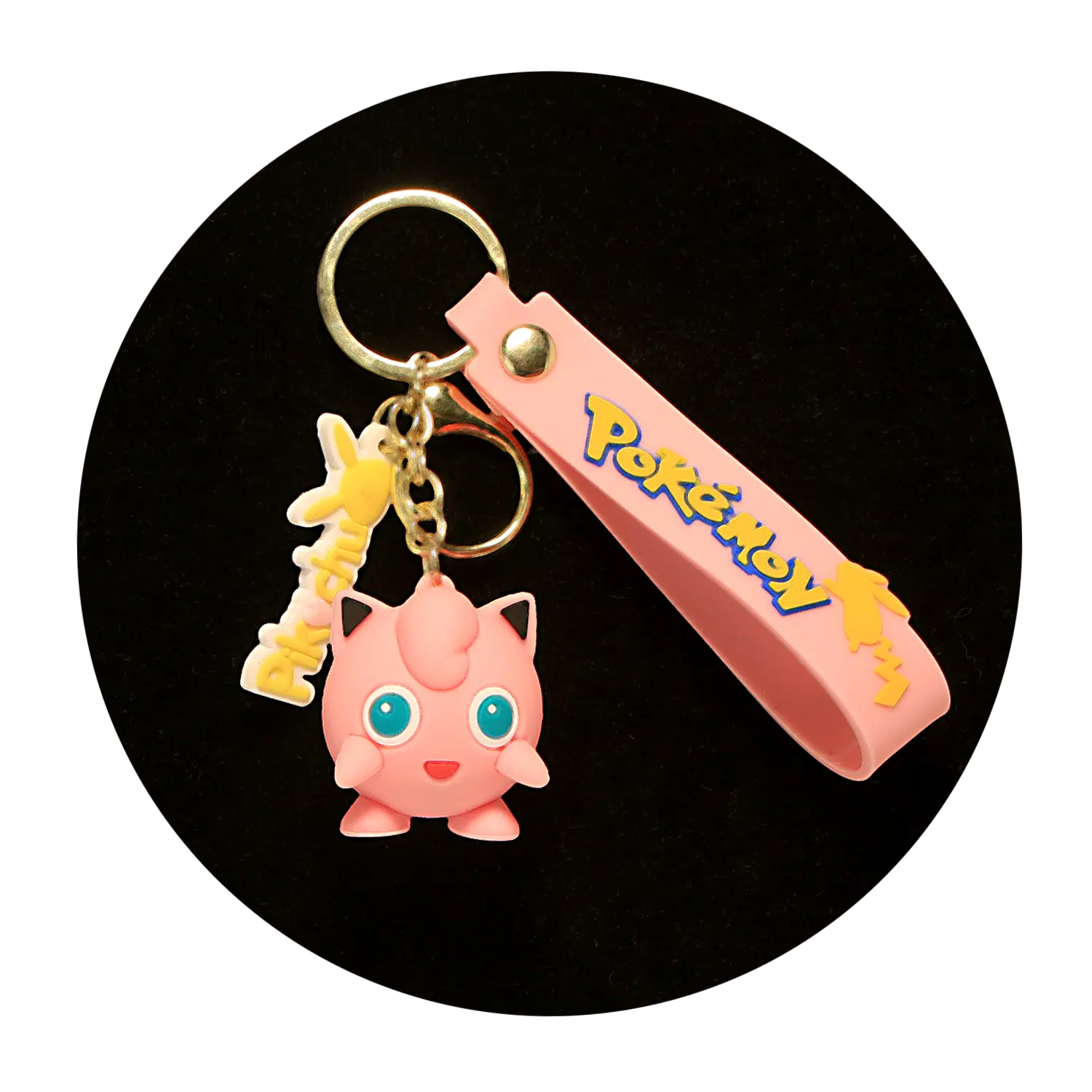 KSB-099 Anime – Pokemon – Jigglypuff – Keychain With Silicone Band