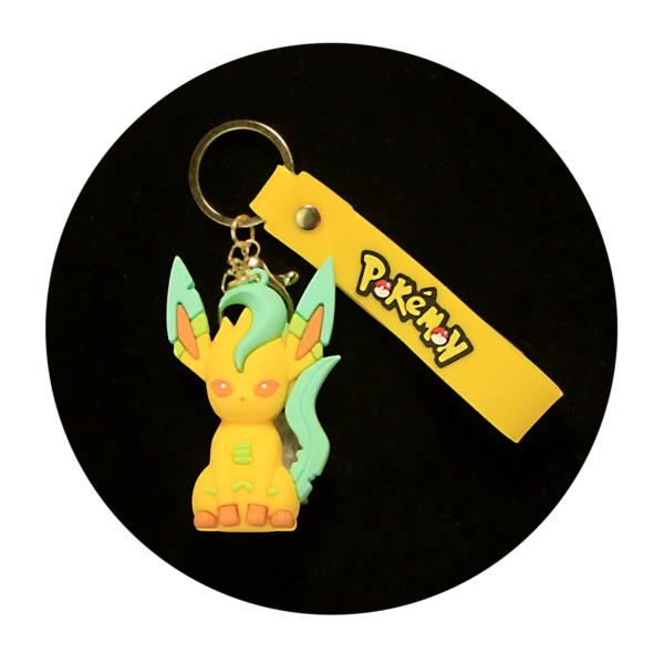 KSB-101 Anime - Pokemon - Leafeon - Keychain With Silicone Band