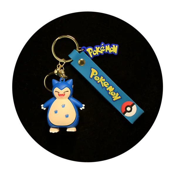 KSB-103 Anime - Pokemon - Snorlax 01 - Keychain With Silicone Band
