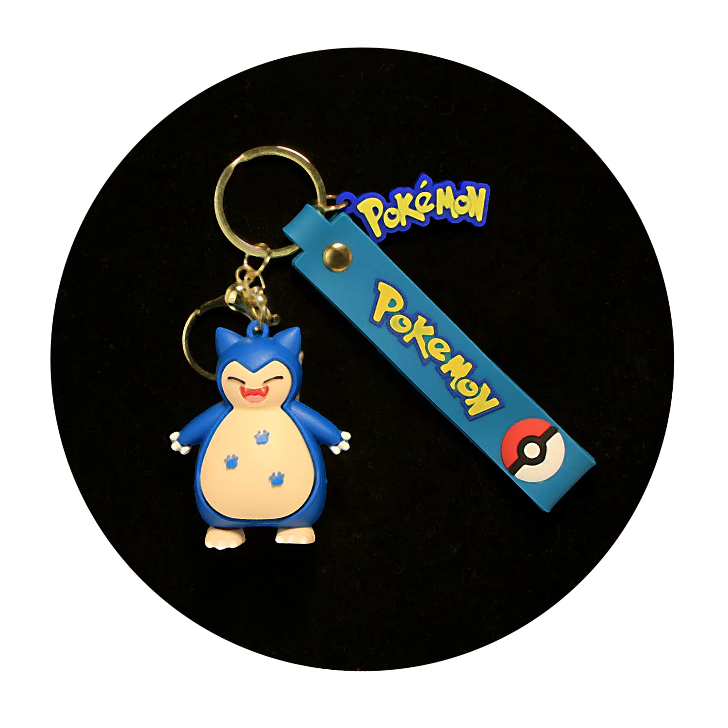KSB-103 Anime – Pokemon – Snorlax 01 – Keychain With Silicone Band