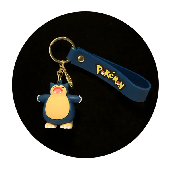 KSB-104 Anime - Pokemon - Snorlax 02 - Keychain With Silicone Band