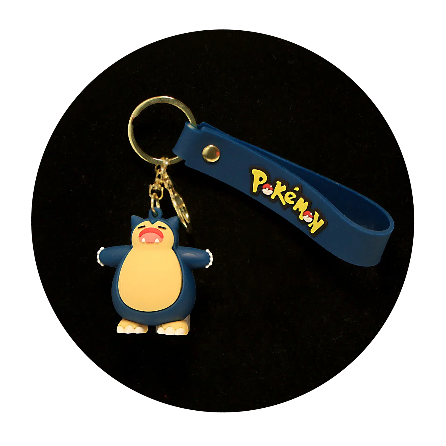KSB-104 Anime – Pokemon – Snorlax 02 – Keychain With Silicone Band