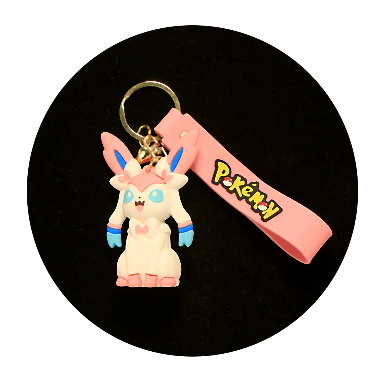 KSB-107 Anime – Pokemon – Sylveon – Keychain With Silicone Band