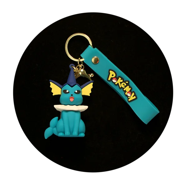 KSB-110 Anime - Pokemon - Vaporeon - Keychain With Silicone Band