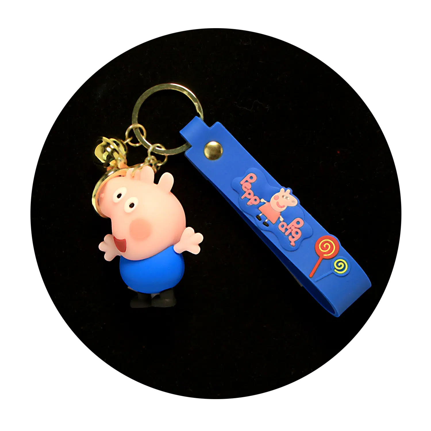 KSB-111 Anime – Peppa Pig Blue – Keychain With Silicone Band