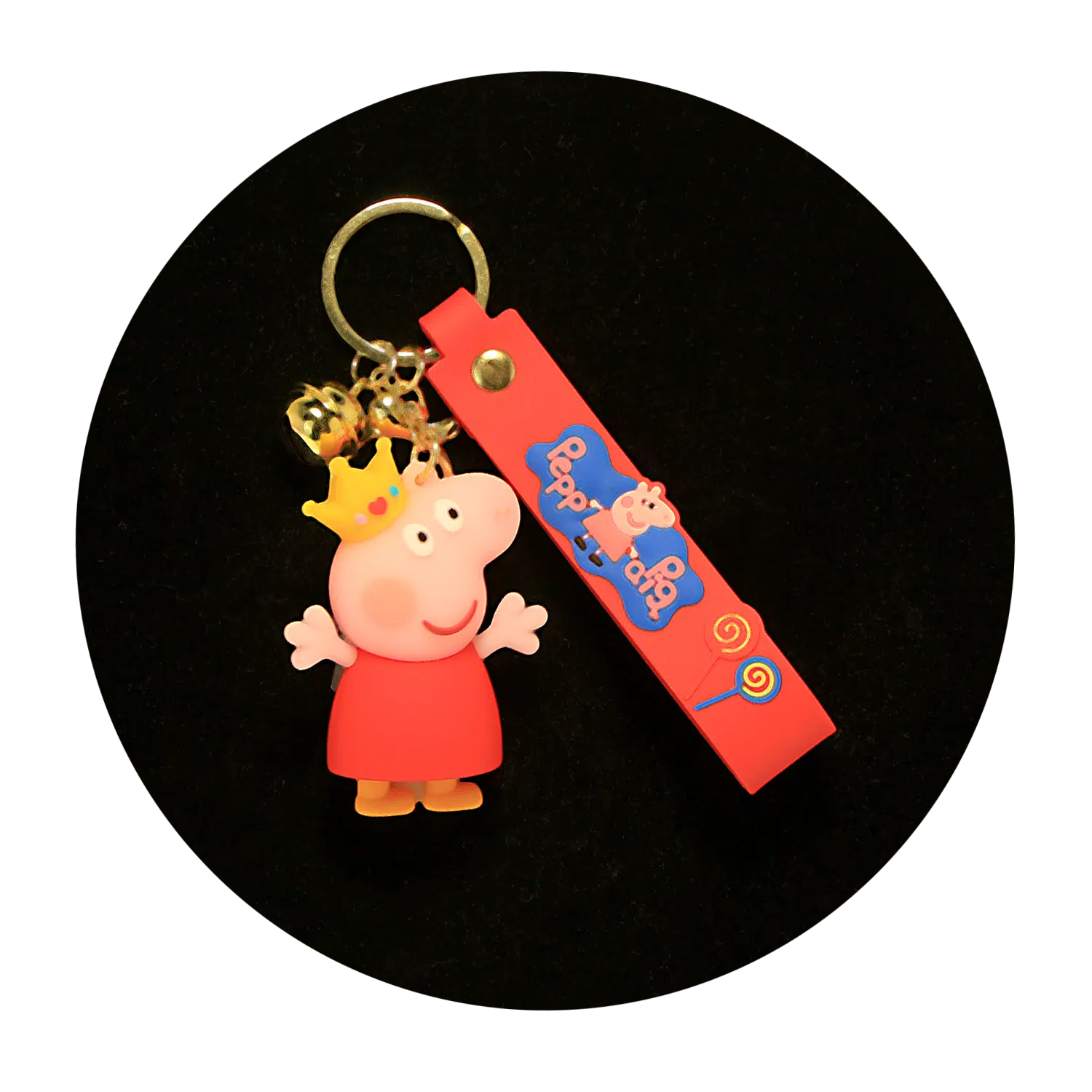 KSB-113 Anime – Peppa Pig Red – Keychain With Silicone Band