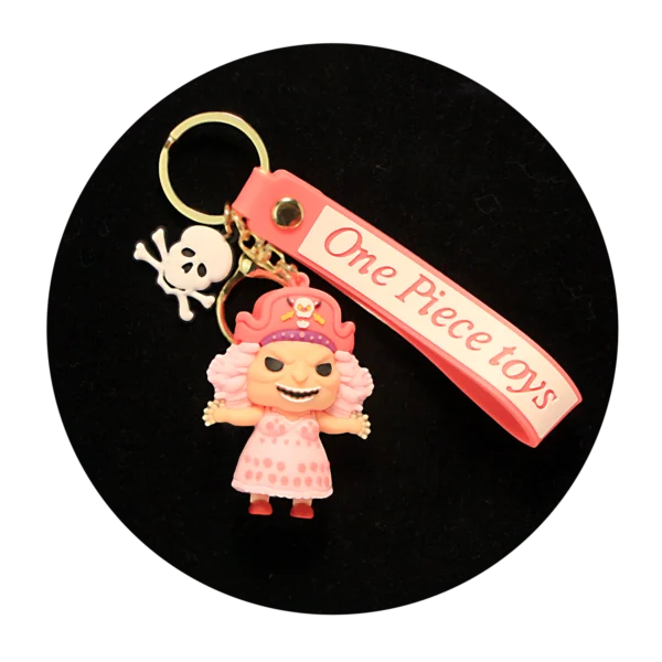 KSB-115 Anime - One Piece - Big Mom Pink - Keychain With Silicone Band