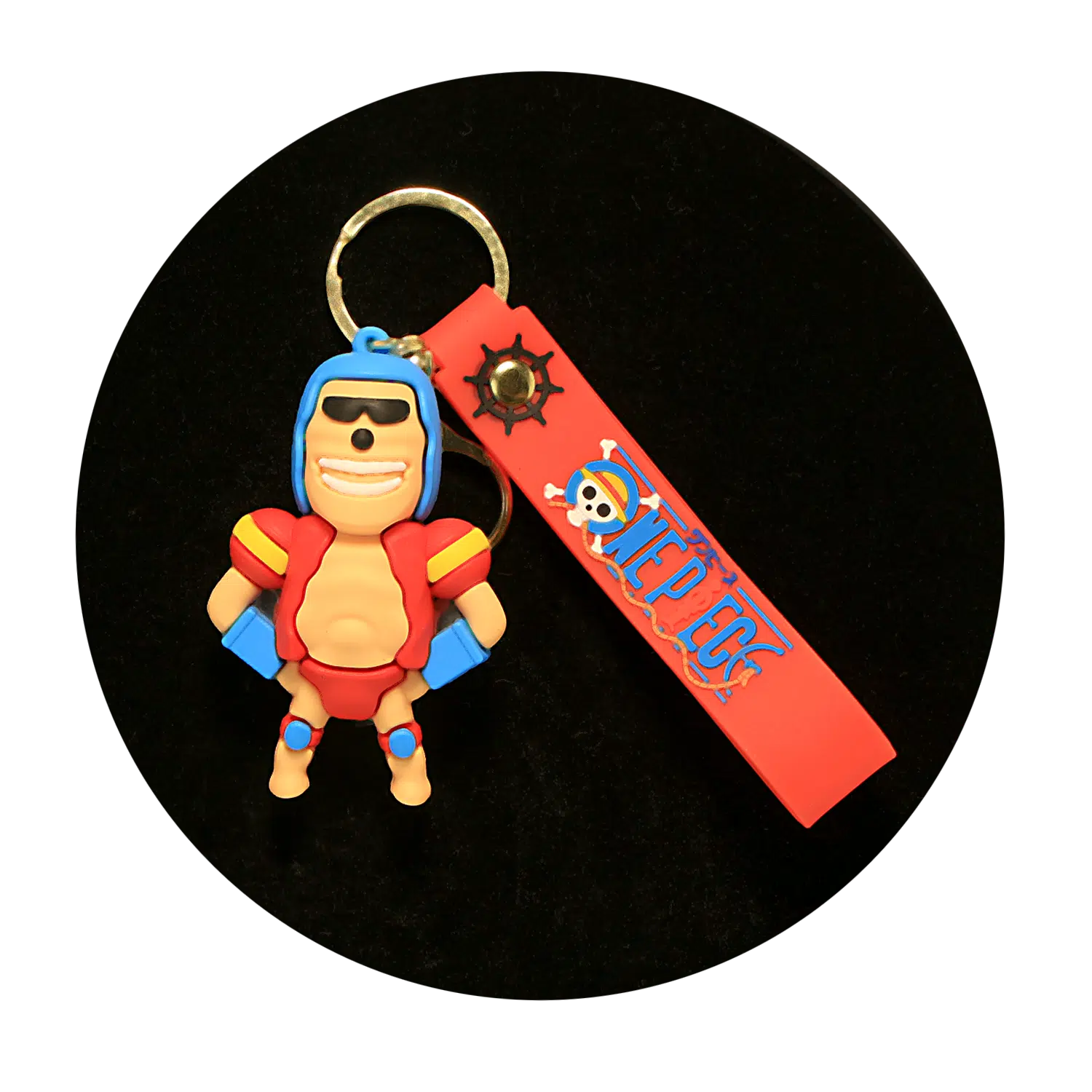 KSB-119 Anime – One Piece – Franky – Keychain With Silicone Band