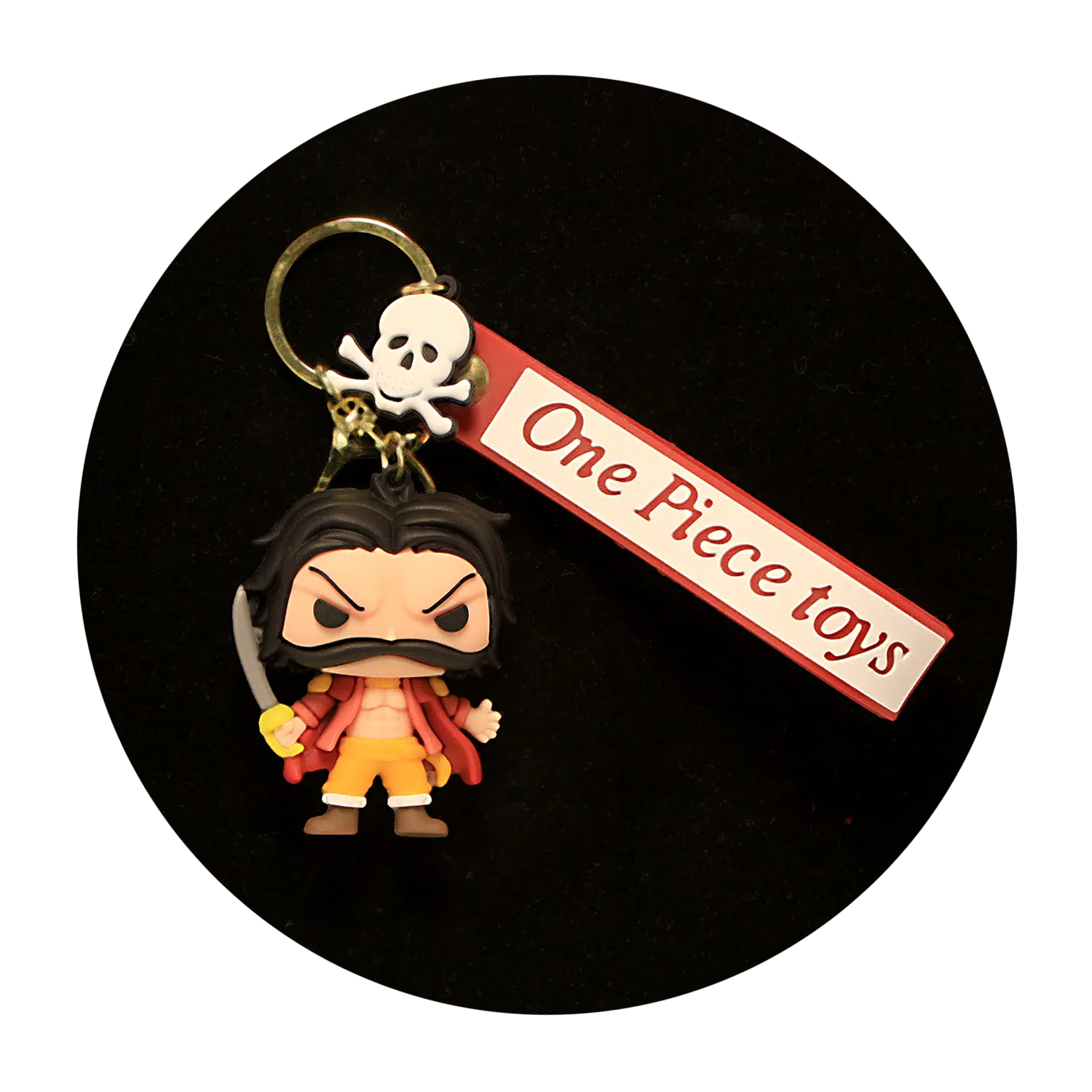 KSB-121 Anime – One Piece – Gol D Roger – Keychain With Silicone Band
