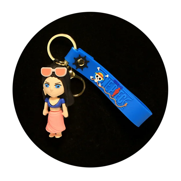 KSB-125 Anime - One Piece - Nico Robin - Keychain With Silicone Band