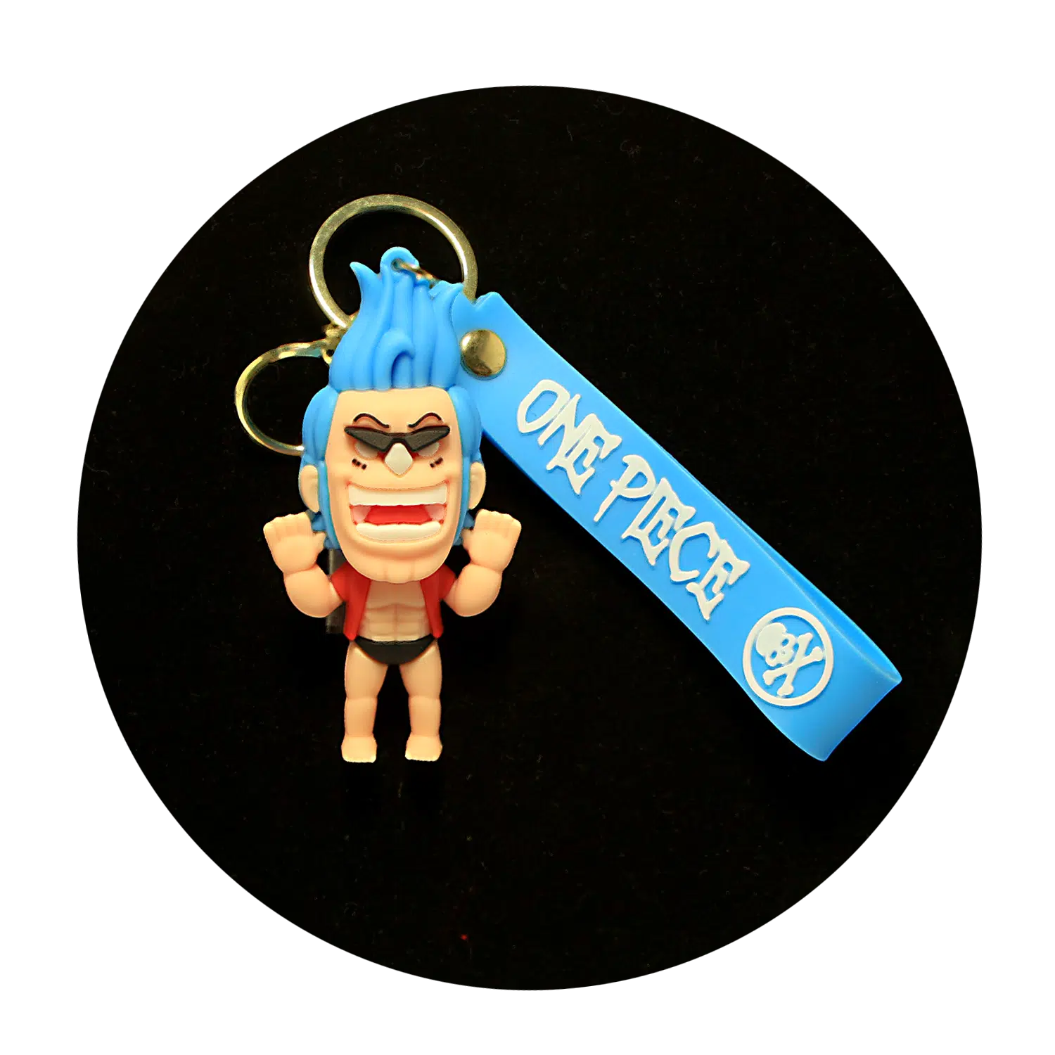 KSB-126 Anime – One Piece – Frankie Angry – Keychain With Silicone Band