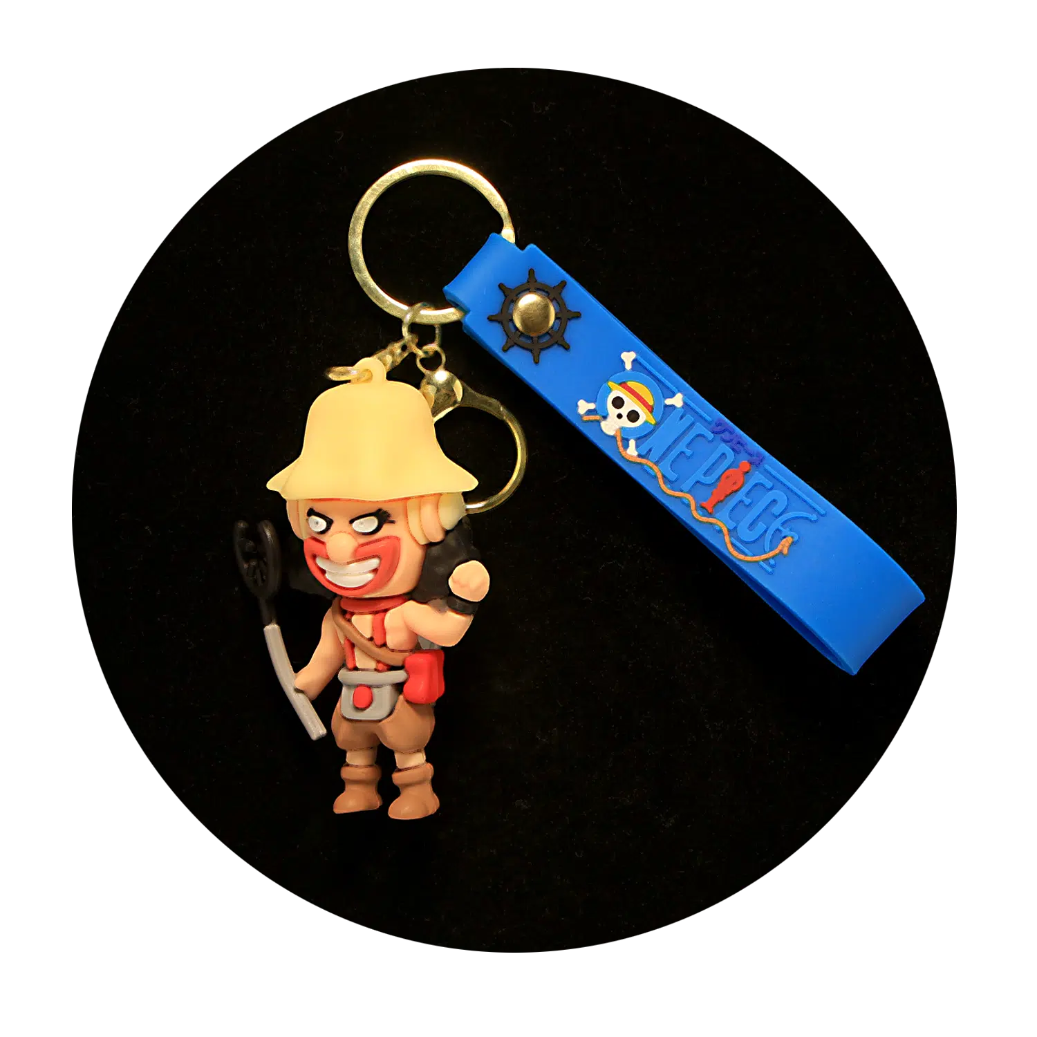 KSB-129 Anime – One Piece – Usopp Blue – Keychain With Silicone Band